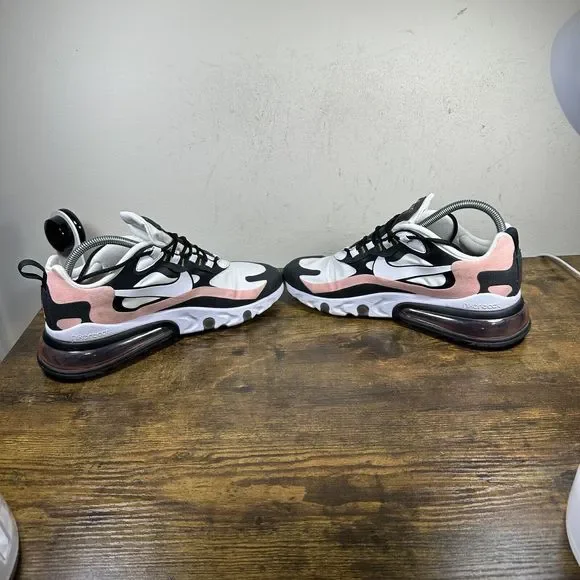 Nike Air Max 270 React White Pink Shoes Sneakers Women's Size 10 - Picture 5 of 8